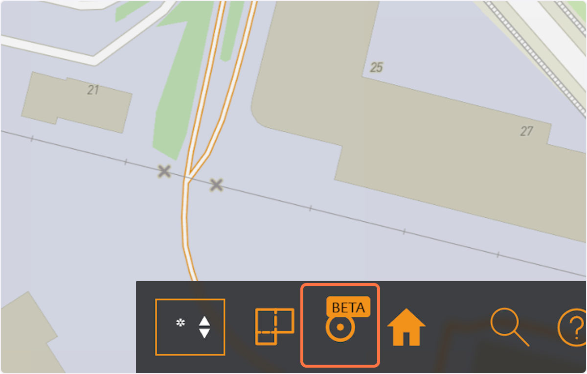 Click on the GPS location tracking icon
