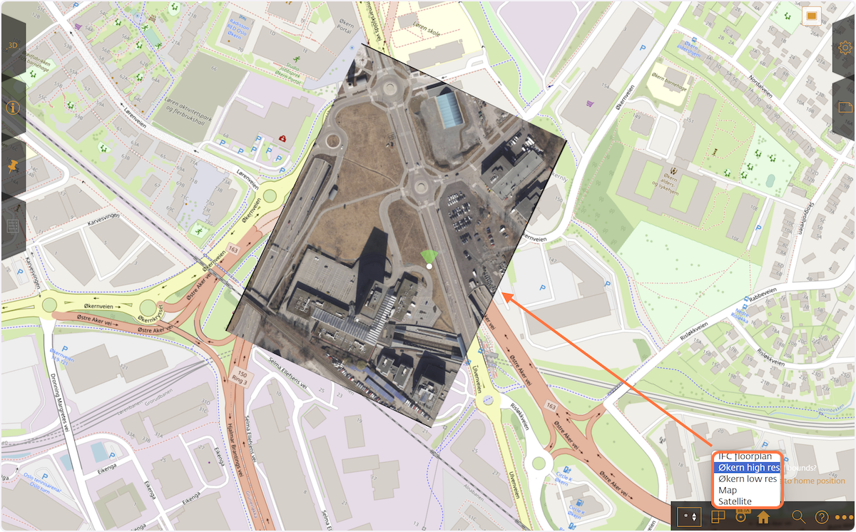 Select the new orthophoto