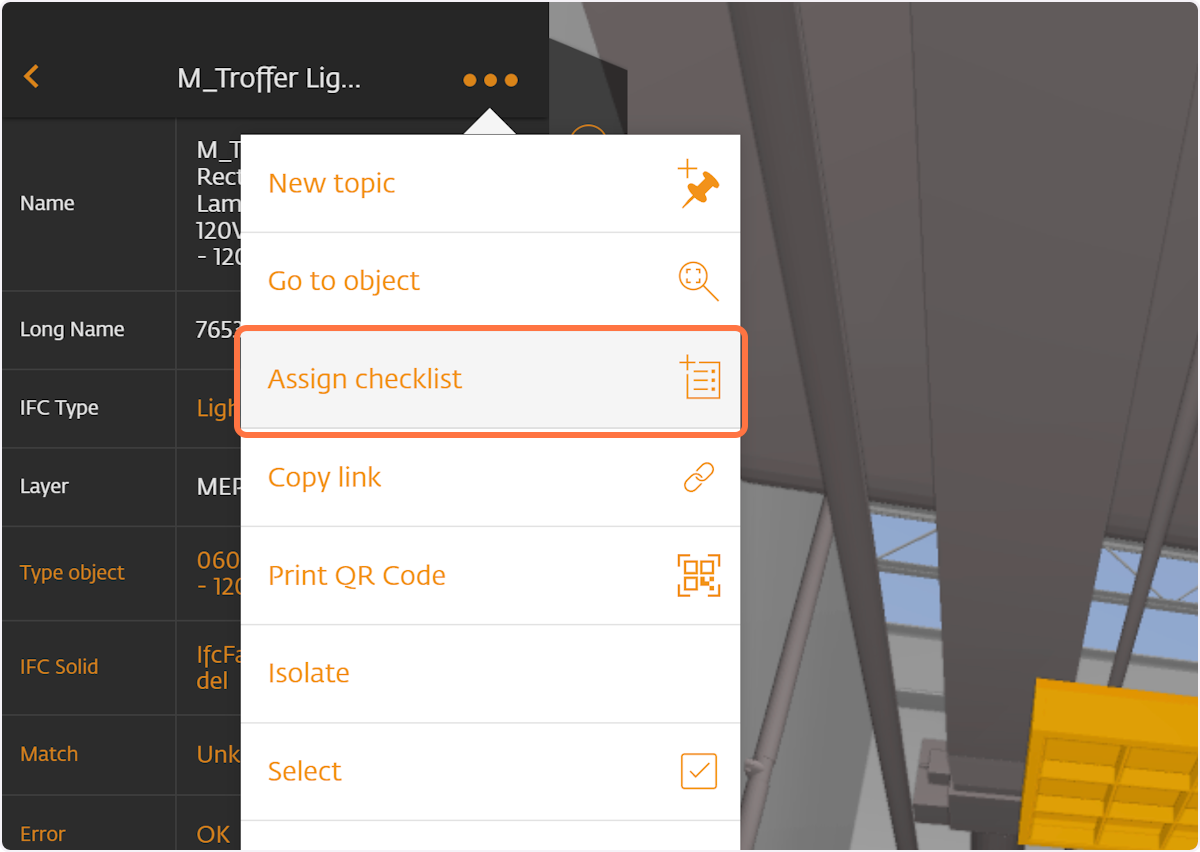 Assign checklist