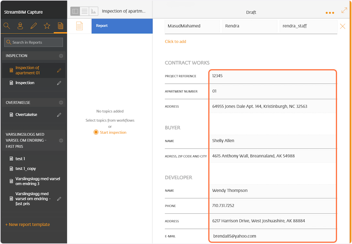 Complete the remaining sections of the form.
