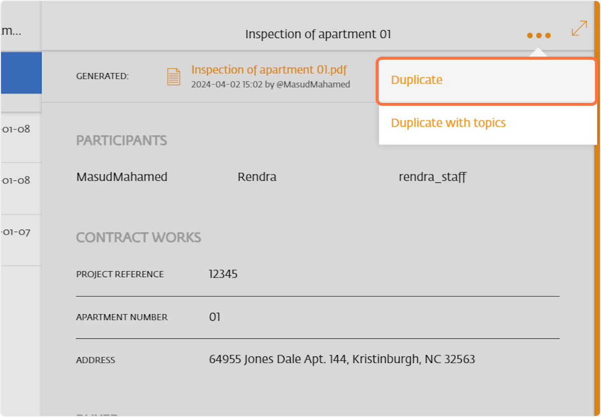 Generated report can be Duplicated 