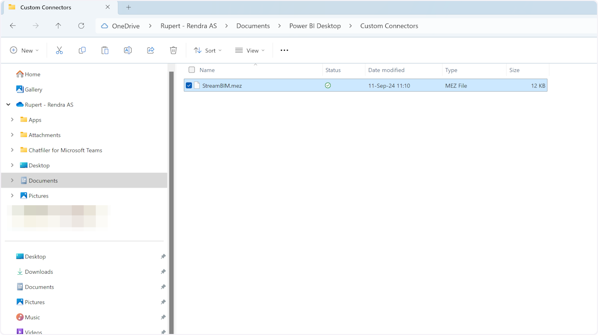 PowerBI Data Extention File