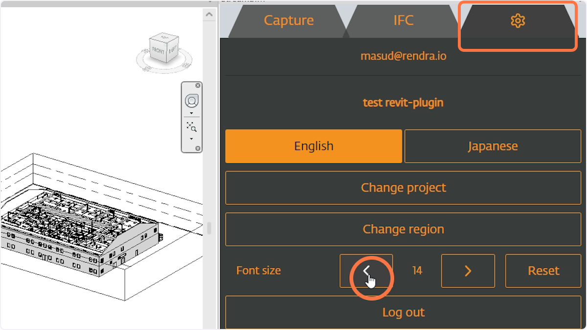 Settings tab