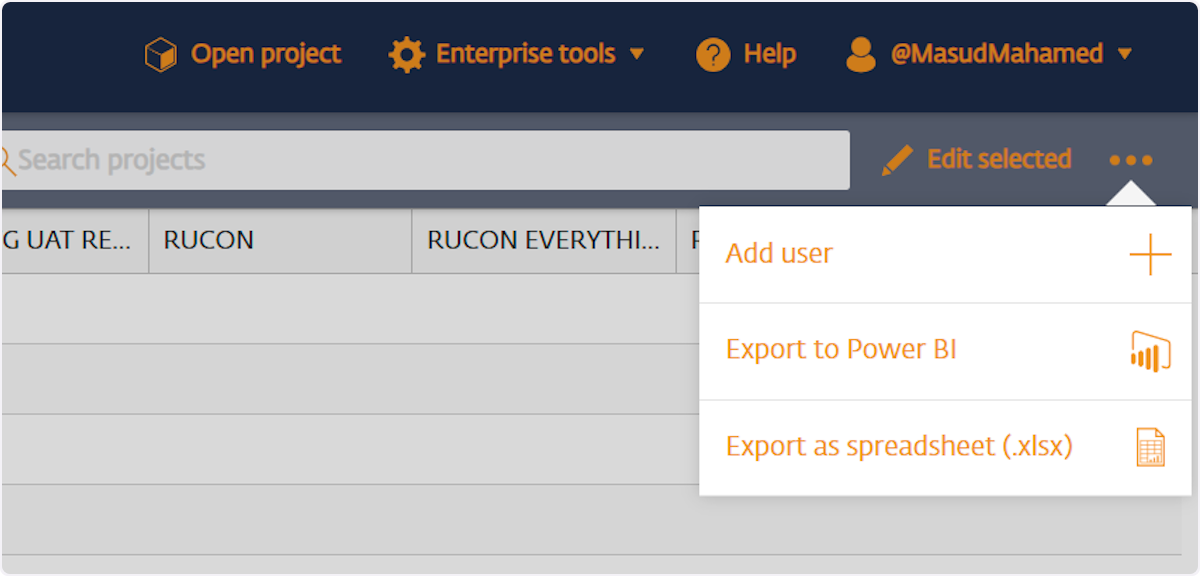 More options in User Administration UI
